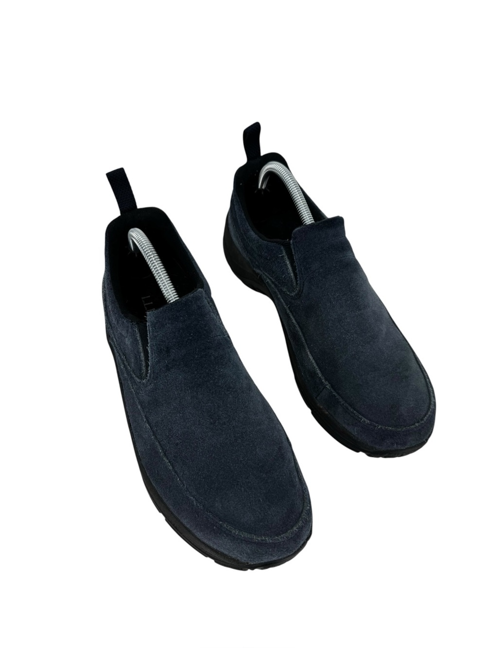 LL Bean Slip On Comfort Mocs Blue Suede Size 10 Women’s